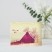 Winter Barn Briefkaart (Staand voorkant)