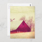 Winter Barn Briefkaart (Voorkant / Achterkant)
