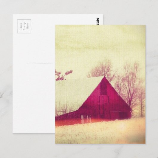 Winter Barn Briefkaart (Voorkant / Achterkant)