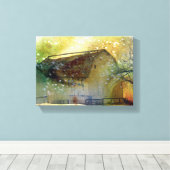 Winter Barn Canvas Afdruk (Insitu (Houten vloer))