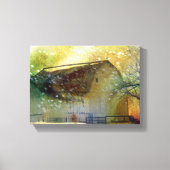 Winter Barn Canvas Afdruk (Voorkant)