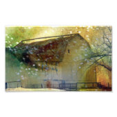 Winter Barn Foto Afdruk (Voorkant)