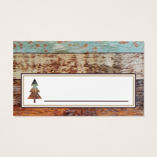 Winter Barn, kerstkaartje Visitekaartje (Achterkant)