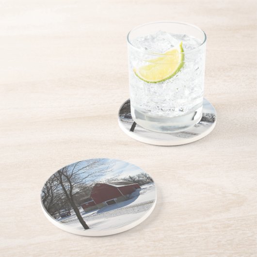 Winter Barn Onderzetter (Zijkant)