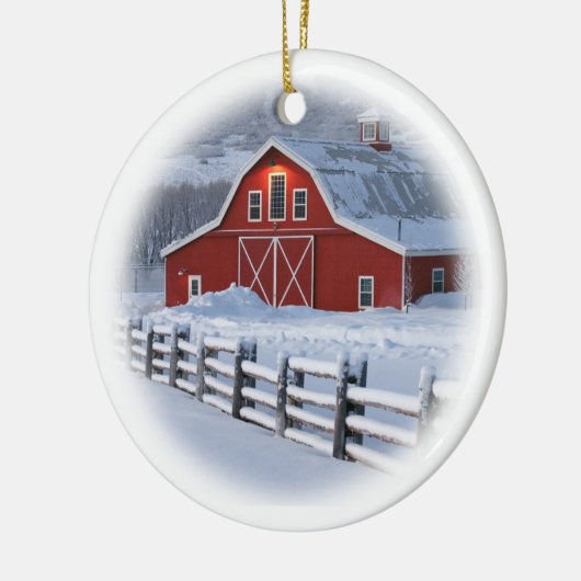 Winter Barn Ornament (Links)