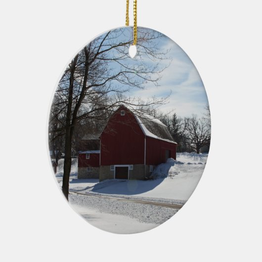 Winter Barn Ornament (Rechts)