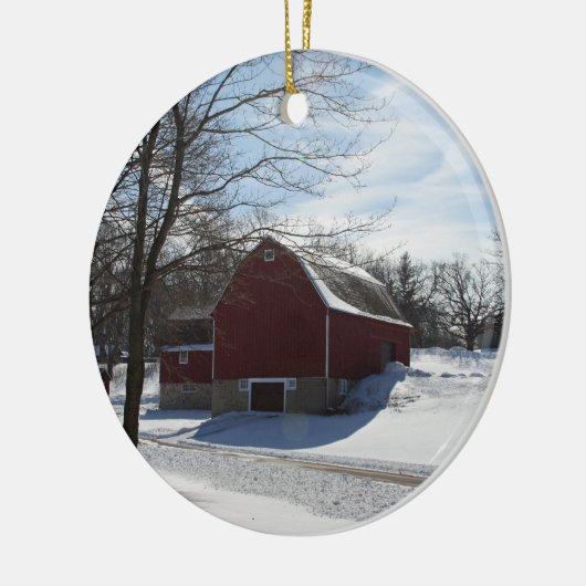 Winter Barn Ornament (Links)