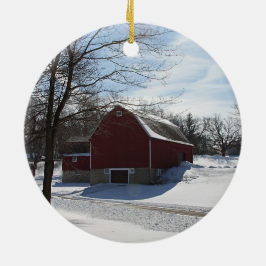 Winter Barn Ornament (Achterkant)