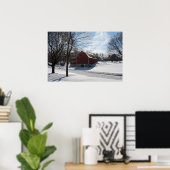 Winter Barn Poster (Thuiskantoor)