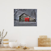 Winter Barn Poster (Keuken)