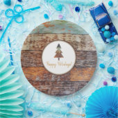 Winter Barn, Prettige feestdagen Papieren Bordje (Feest)