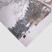 Winter Barn Snuggable in sneeuw Tissuepapier (Detail)