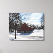 Winter Barn Wrapped Canvas Afdruk (Voorkant)