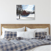Winter Barn Wrapped Canvas Afdruk (Insitu (Slaapkamer))