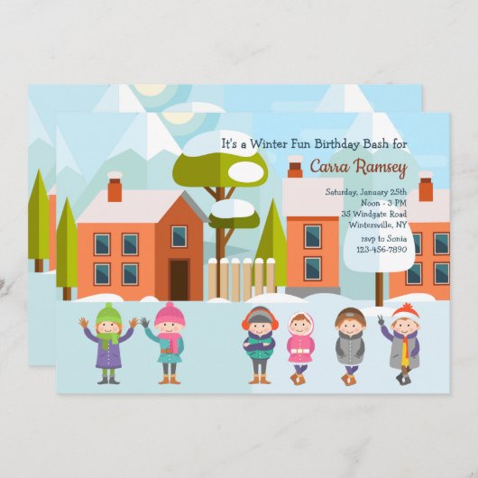 Winter Bash Uitnodiging (Voorkant / Achterkant)