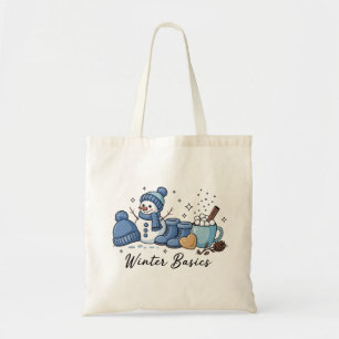 Winter Basis Sneeuwman Kerst Weer Cozy Tote Bag