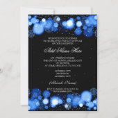 Winter Bat Mitzvah Blue Snowflakes Kaart (Voorkant)