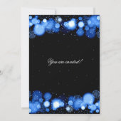 Winter Bat Mitzvah Blue Snowflakes Kaart (Achterkant)