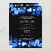 Winter Bat Mitzvah Blue Snowflakes Kaart (Voorkant / Achterkant)