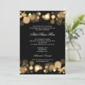 Winter Bat Mitzvah Gold Snowflakes Lights Kaart (Staand voorkant)