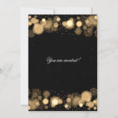 Winter Bat Mitzvah Gold Snowflakes Lights Kaart (Achterkant)