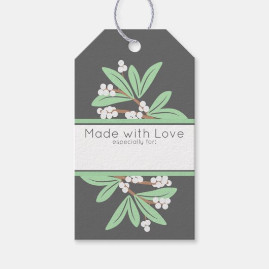 Winter Bayberry Charm Craft Gift Cadeaulabel (Voorkant)
