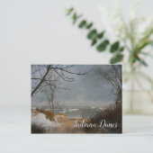 Winter Beach, Lake, Indiana Duinen NTL.Lakeshore Briefkaart (Staand voorkant)