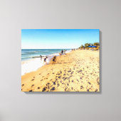 Winter Beach Scene Canvas Afdruk (Voorkant)