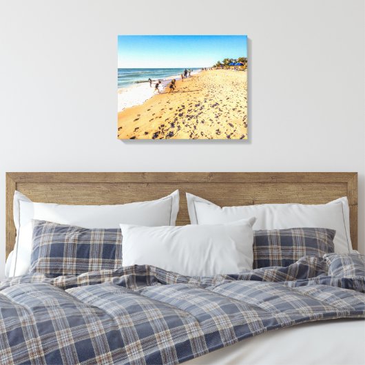 Winter Beach Scene Canvas Afdruk (Insitu (Slaapkamer))