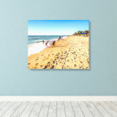 Winter Beach Scene Canvas Afdruk (Insitu (Houten vloer))