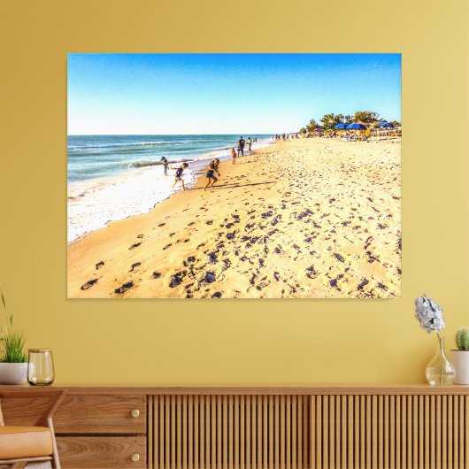 Winter Beach Scene Canvas Afdruk (Insitu (Woonkamer))