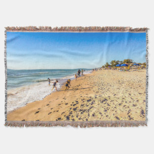 Winter Beach Scene Deken