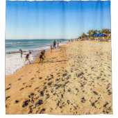 Winter Beach Scene Shower Curtain Douchegordijn (Voorkant)