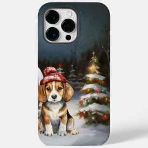 Winter Beagle Caravan Kerstavontuur Case-Mate iPhone 14 Pro Max Hoesje