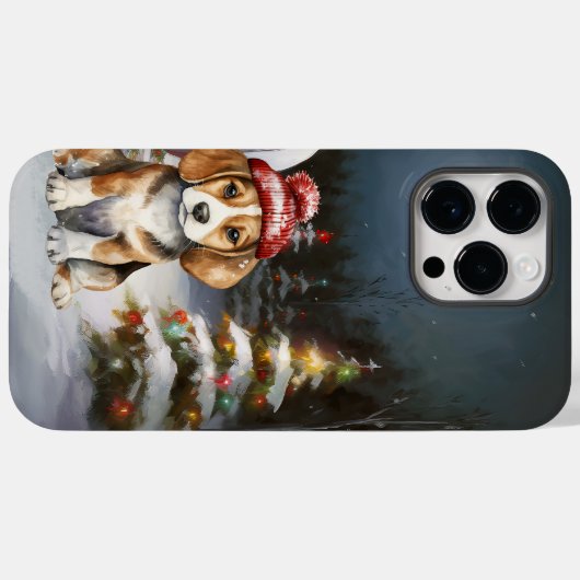 Winter Beagle Caravan Kerstavontuur Case-Mate iPhone Case (Achterkant (horizontaal))