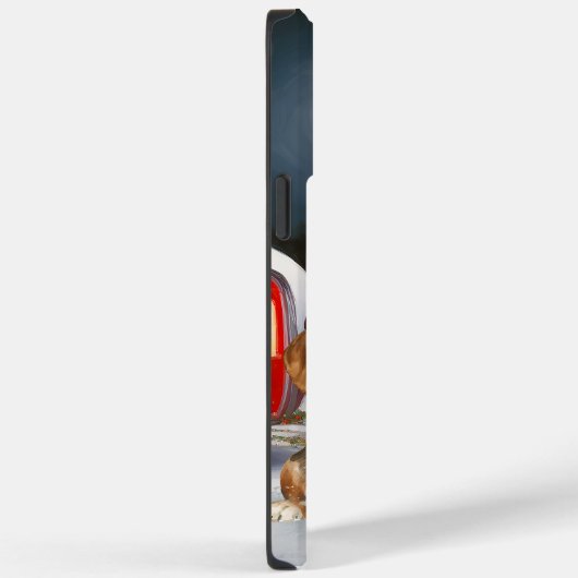 Winter Beagle Caravan Kerstavontuur Case-Mate iPhone Case (Achterkant / Rechts)