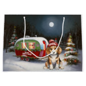 Winter Beagle Caravan Kerstavontuur Groot Cadeauzakje (Voorkant)