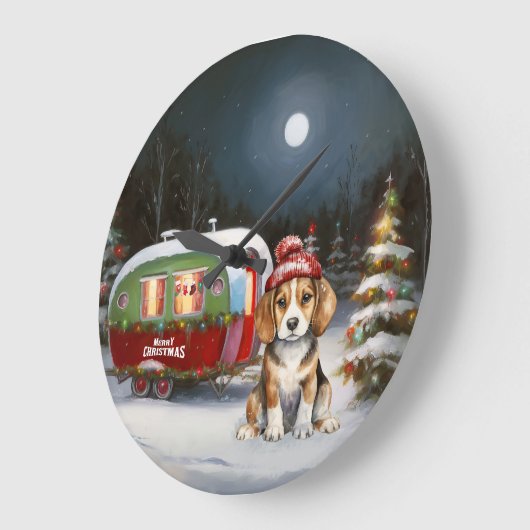 Winter Beagle Caravan Kerstavontuur Grote Klok (Hoek)