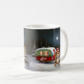 Winter Beagle Caravan Kerstavontuur Koffiemok (Voorkant rechts)