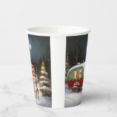 Winter Beagle Caravan Kerstavontuur Papieren Bekers (Links)