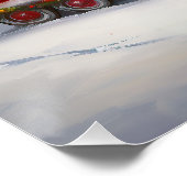Winter Beagle Caravan Kerstavontuur Perfect Poster (Hoek)