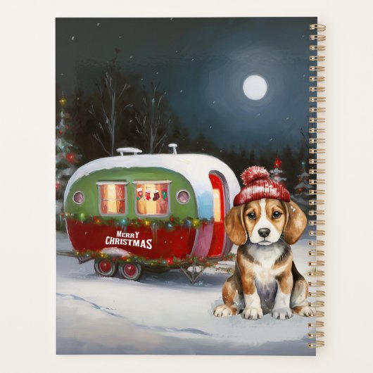 Winter Beagle Caravan Kerstavontuur Planner (Achterkant)