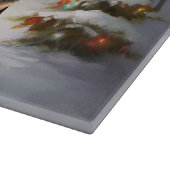 Winter Beagle Caravan Kerstavontuur Snijplank (Hoek)