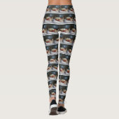 Winter Beagle Karavaan Kerstmis Avontuur Leggings (Achterkant)