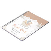 Winter Bear Brown Sleigh Baby Shower Guest Book Notitieboek (Linkerzijde)