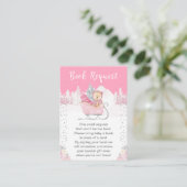 Winter Bear Pink Sleigh Book Request Informatiekaartje (Staand voorkant)