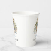 Winter Bear Watercolor Baby Shower Papieren Bekers (Rechts)