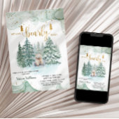 Winter Bearly Wait Baby shower Kaart