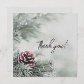 Winter Bedankt kaart (Voorkant / Achterkant)