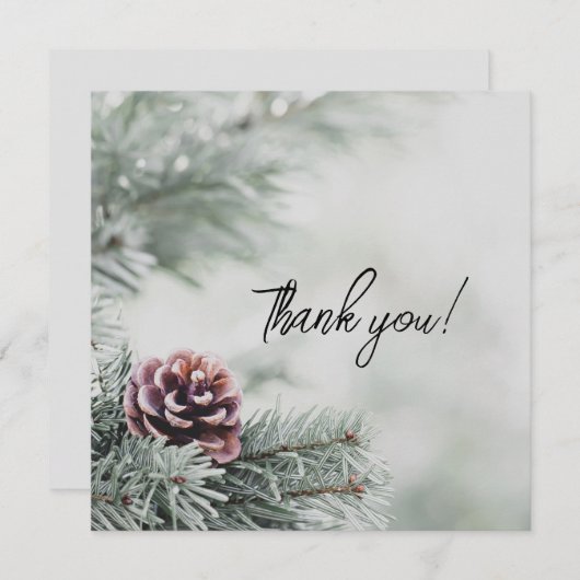 Winter Bedankt kaart (Voorkant / Achterkant)